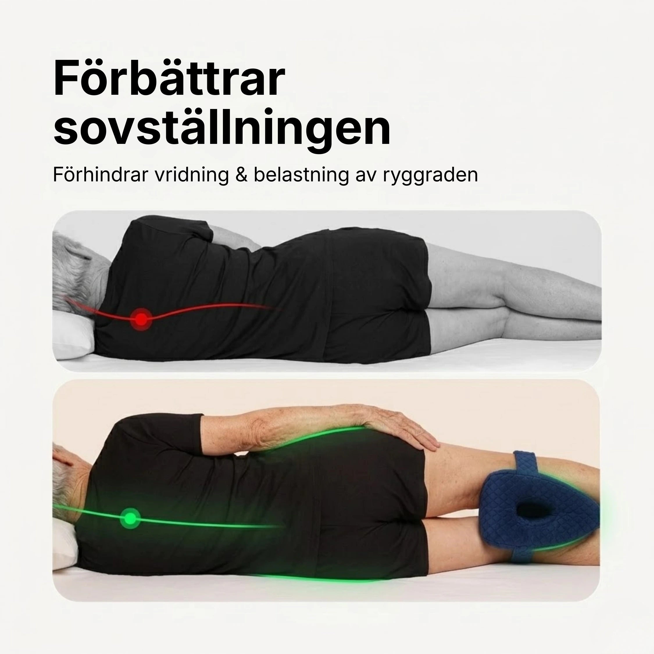 Knäkudde för Smärtfri Sömn