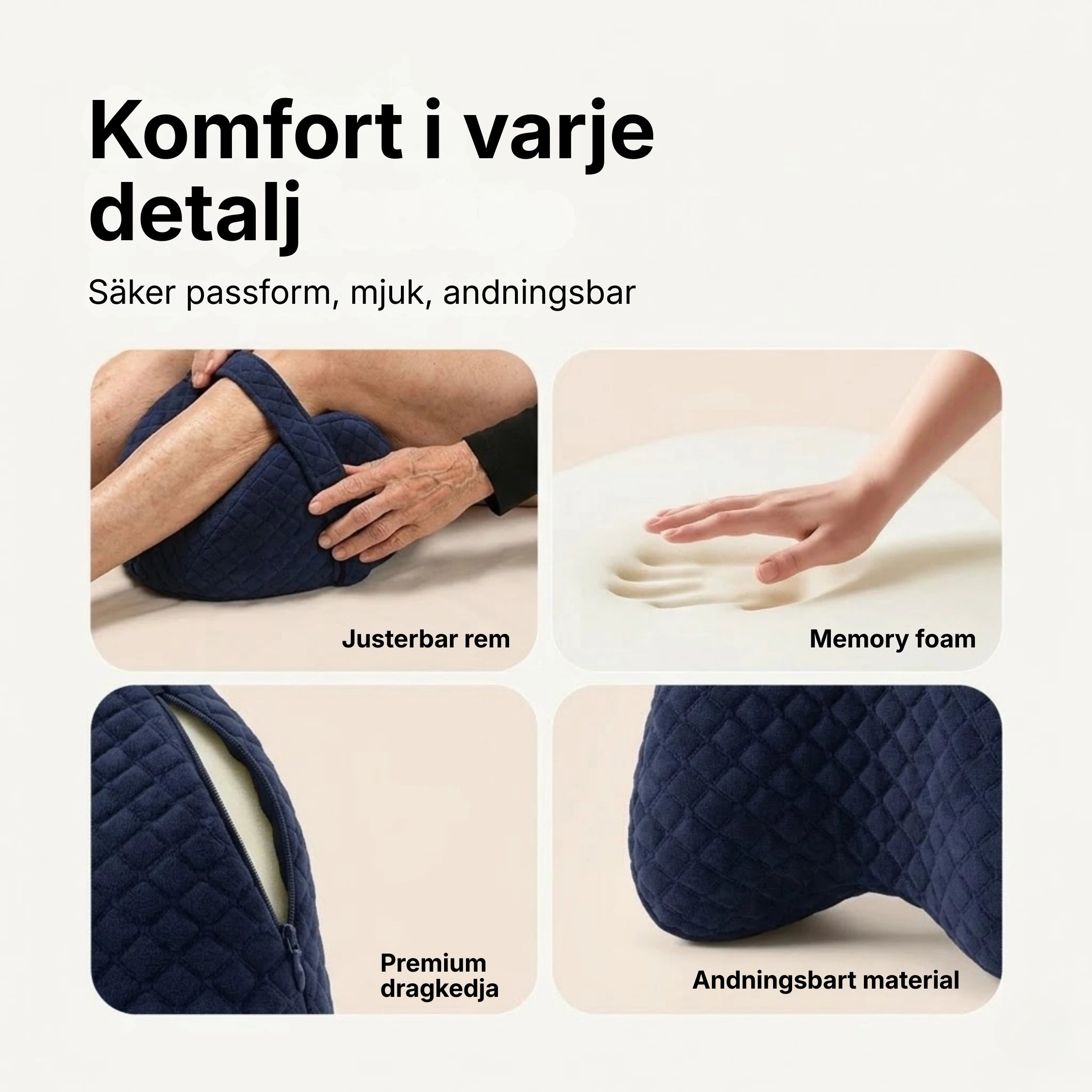 Knäkudde för Smärtfri Sömn